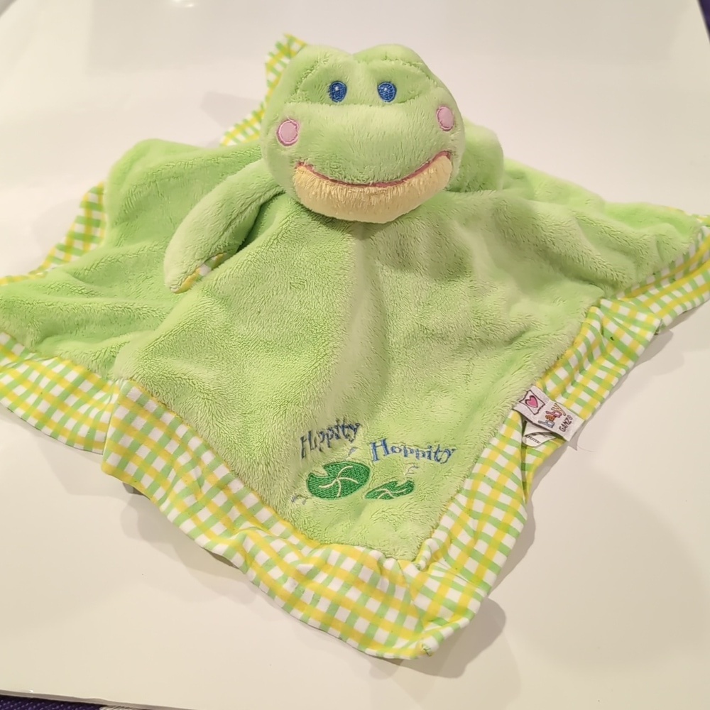 Baby Ganz Green Frog Secueity Blankwt Lovey